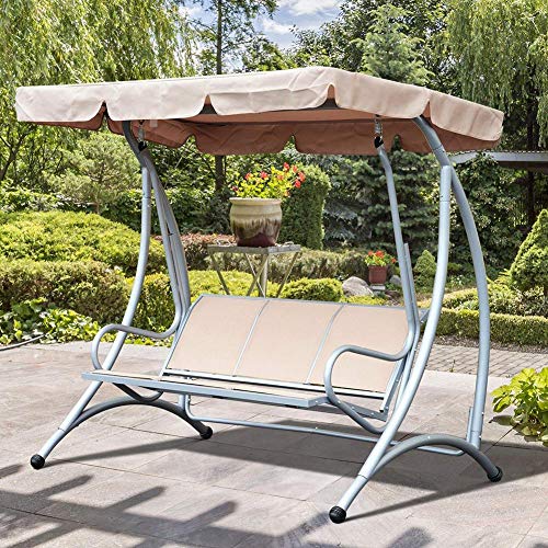 HUVE Replacement Canopy For Outdoor Swing 190 T Oxford Cloth Dustproof Waterproof Porch Top Cover Replacement Tarp Sunshade Seat Furniture