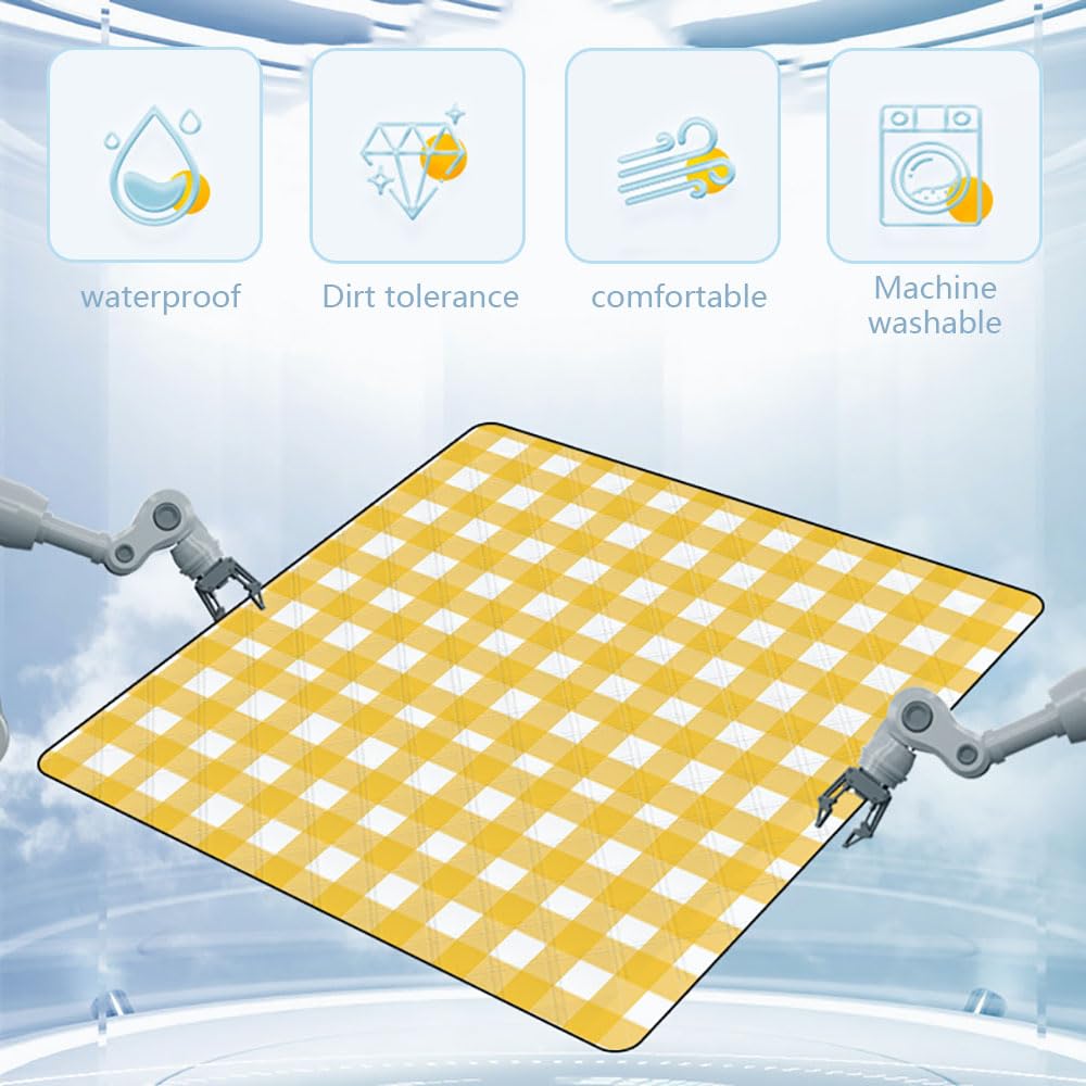 Stuoia Campeggio, Portatile Tappetino da Spiaggia Pieghevole, Multiuso Portatile Leggero Antivento Plaid Picnic Blanket per attività All'Aperto,Tent,200×200cm