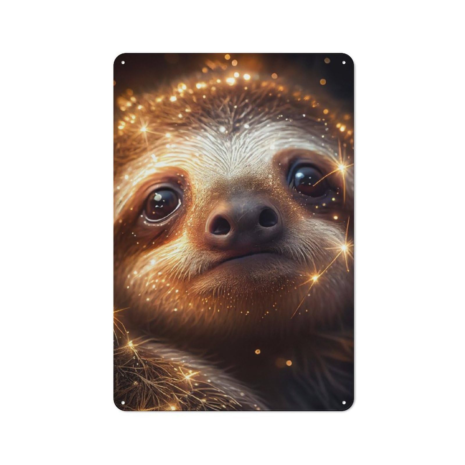 Junmoney Sloth Lighting For Garden Room Or Summerhouse, Retro Tin Sign 30X20cm, Suited To Wall Displays In Garden Rooms And Summerhouses