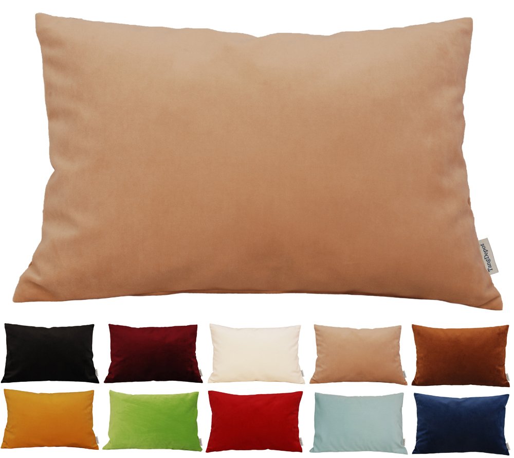 TangDepot 2-Pack Super Soft Velvet Pillow Covers, 20x20 Grass Green — view 84