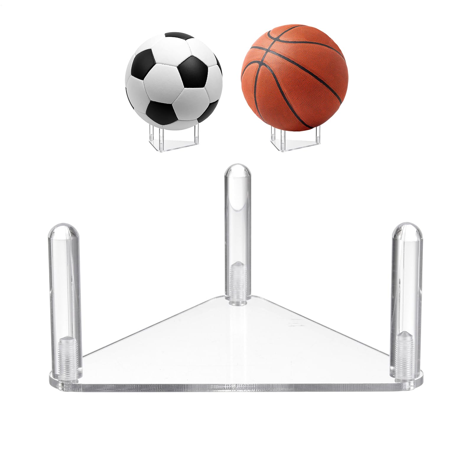 Supporto per pallacanestro, in acrilico, espositore per palloni, per casa, palestra, camera da letto, tavolo, sport, calcio