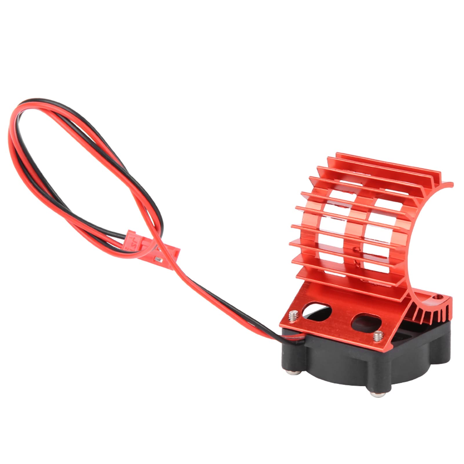RC Car Motor Heat Sink with JST Plug, Upgrade Accessory for 380/390 Motor, Direct Fitment Replacement, Long Service Life (Red)