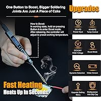 Vista 5 de Punta de soldador original TS101 mejorada de TS100 DC 65W PD 45W estación de soldador eléctrico mini inteligente programable portátil con punta