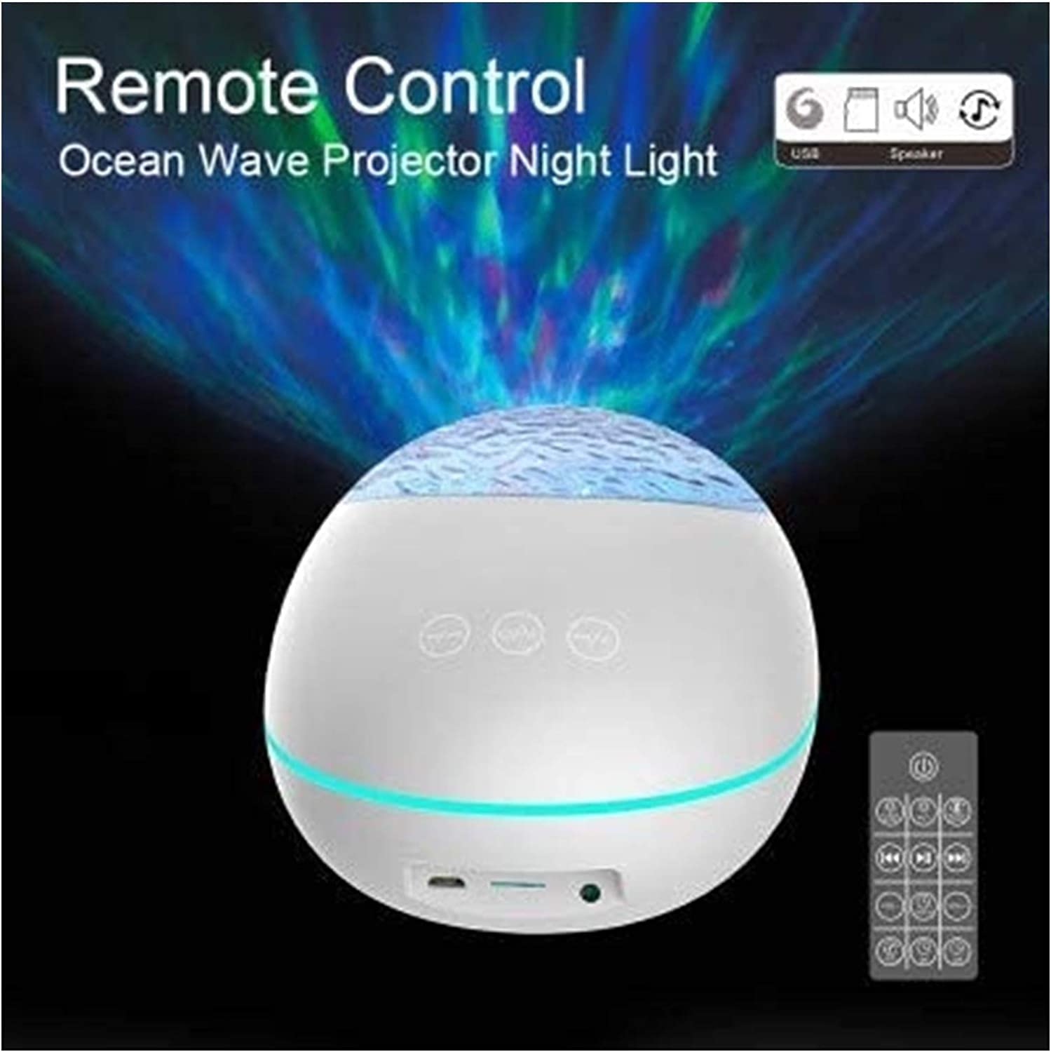GeRRiT Veilleuse Projecteur Enfants Étoile Veilleuse Océan Projection Lumières 8 Couleurs Changement Lampe 360 ​​Degrés Rotation Chaude Lumière De Sommeil for Enfants Garçons Filles Enfants Chambre Dé
