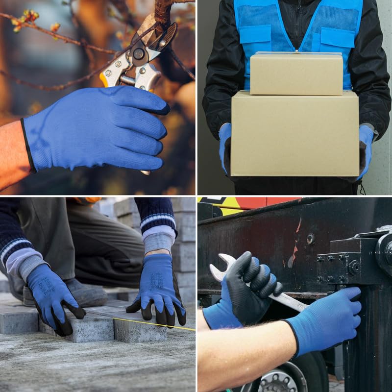 Guanti Da Lavoro LERAVA Impermeabili - Taglia L, Per Giardinaggio/Meccanica, Presa Sicura - Foto 7