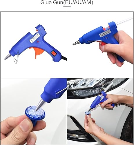 Miniatura 4 de Kit de reparación de abolladuras sin pintura, 16 unidades, pestañas negras gruesas para bricolaje para eliminación de abolladuras corporales de