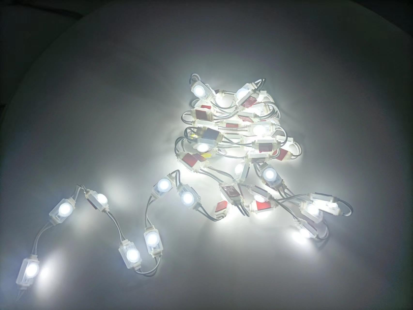 Mini LED Module DC12V 0.36W 6500K White for Lightbox Letter Advertising Signs with Tape Adhesive Backside (200pcs Pack)