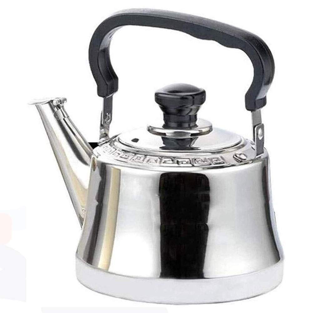 Bollitore a fischio per piano cottura Bollitore a gas in acciaio inossidabile Bollitore a fischio leggero con beccuccio tradizionale Piano cottura o piano cottura Teiera Caffettiera