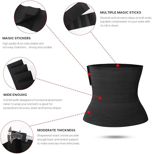Miniatura 3 de KIMIKAL Entrenador de cintura para mujer banda de sudor recortadora de abdomen cinturón de talla grande