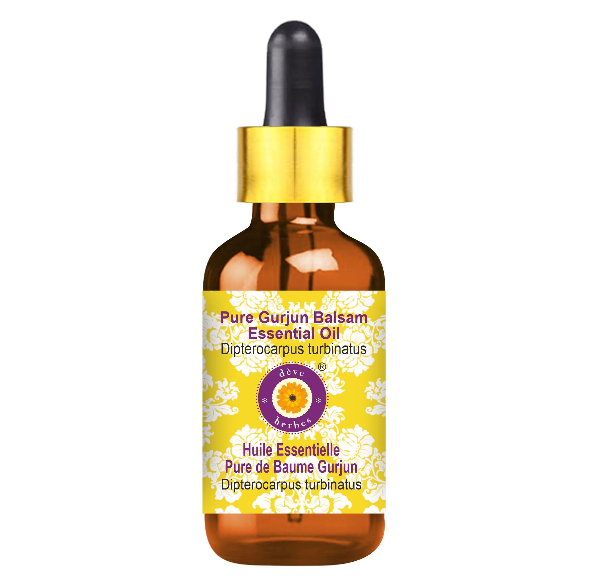Deve Herbes Gurjun Balsam Essential Oil (Dipterocarpus turbinatus) with Glass Dropper Pure | Non-Sticky | Non-greasy | Lightweight | Men & Women | All Skin Types | Steam Distilled 10ml-picture-19
