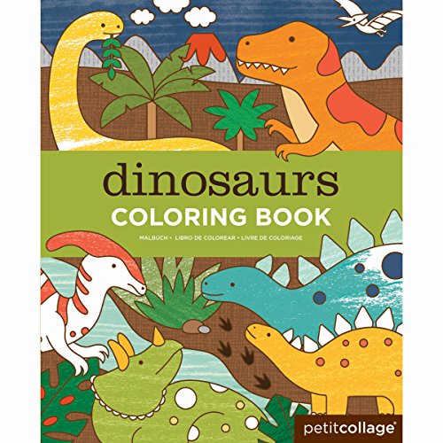 Petit Collage Coloring Book, Dinosaurs