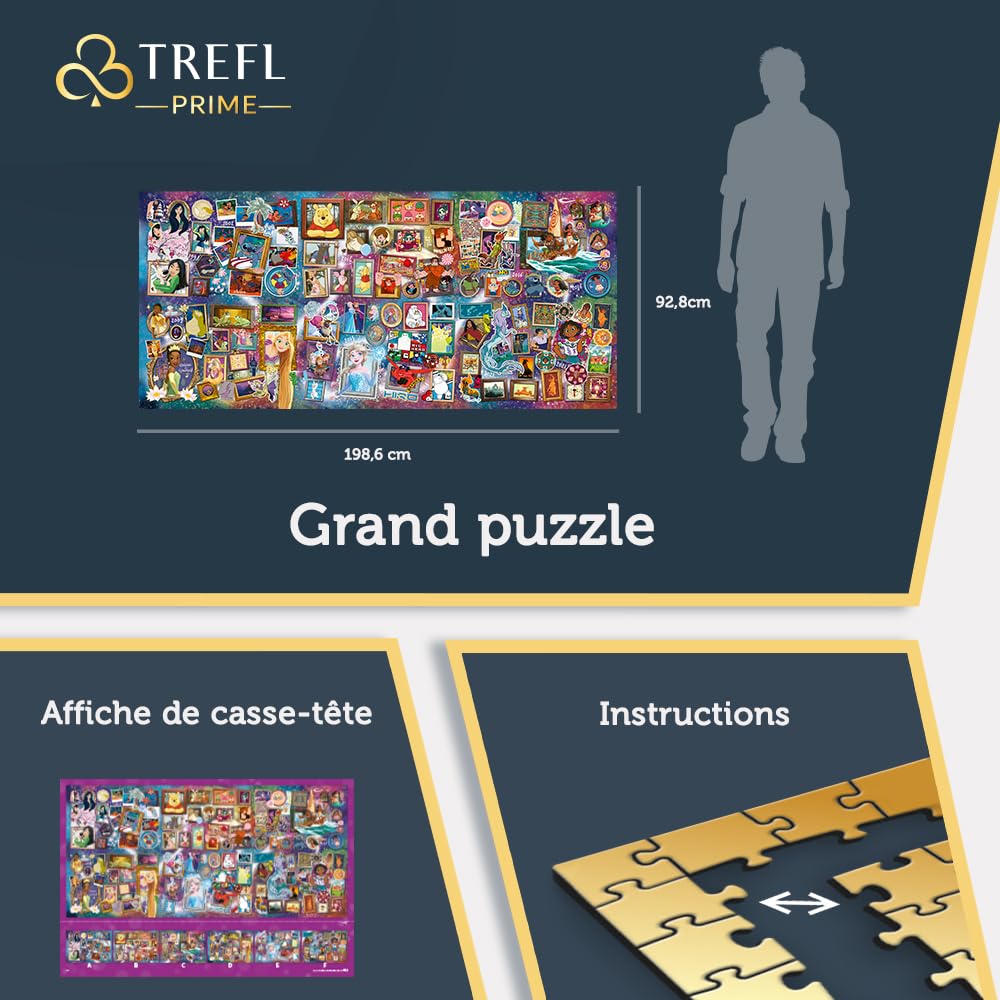Trefl Prime - Puzzle UFT: The Greatest Disney Collection vol.2-9 000 pièces, Personnages Disney, Grand Puzzle, Carton épais, pour Adultes et Enfants de 15 Ans et Plus