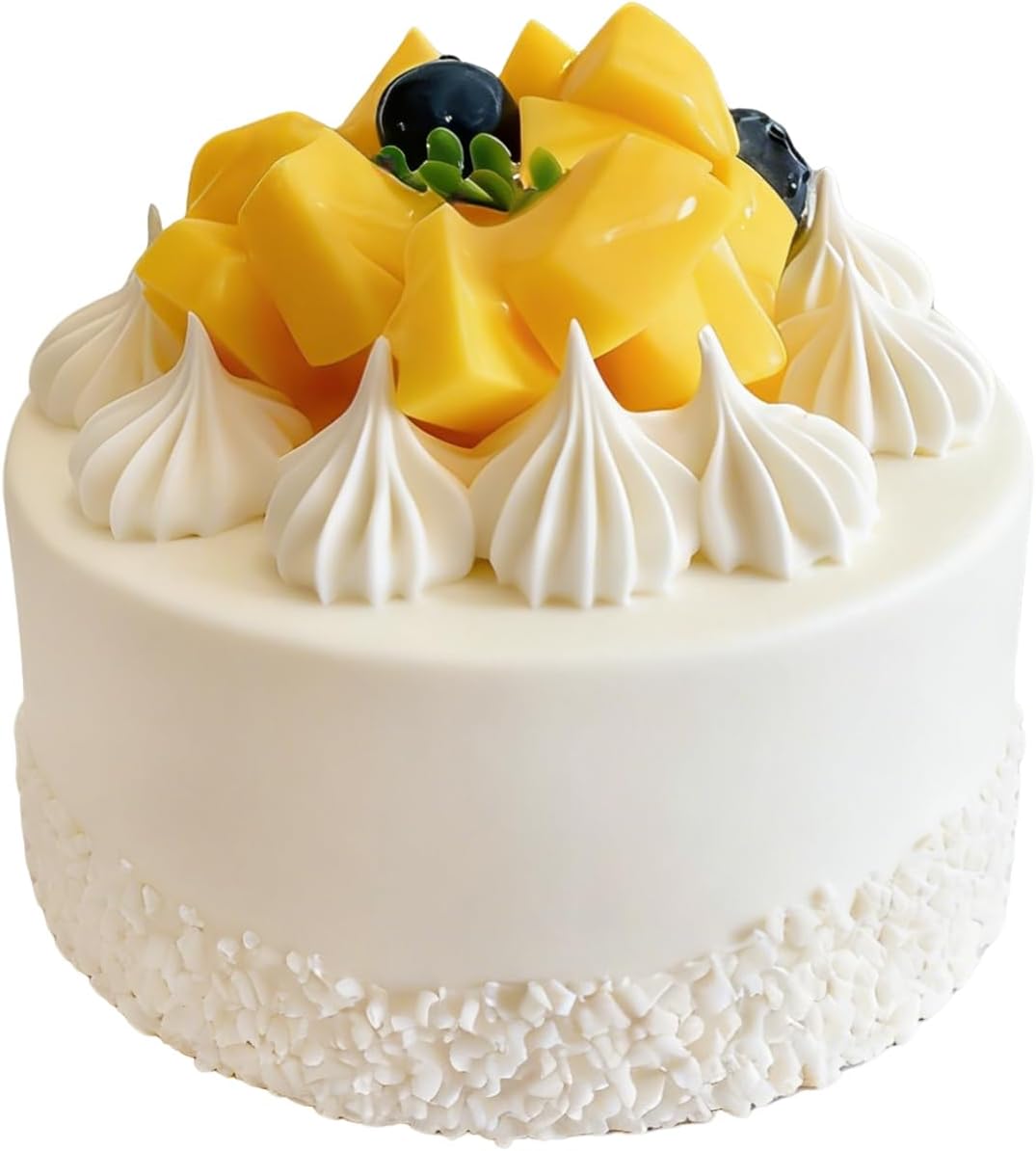 Pastel falso Postre Pastel de chocolate artificial con crema Mango Magdalena falsa Modelo de comida sintética Pastel realista para decoración Exhibición Accesorios de fotografía