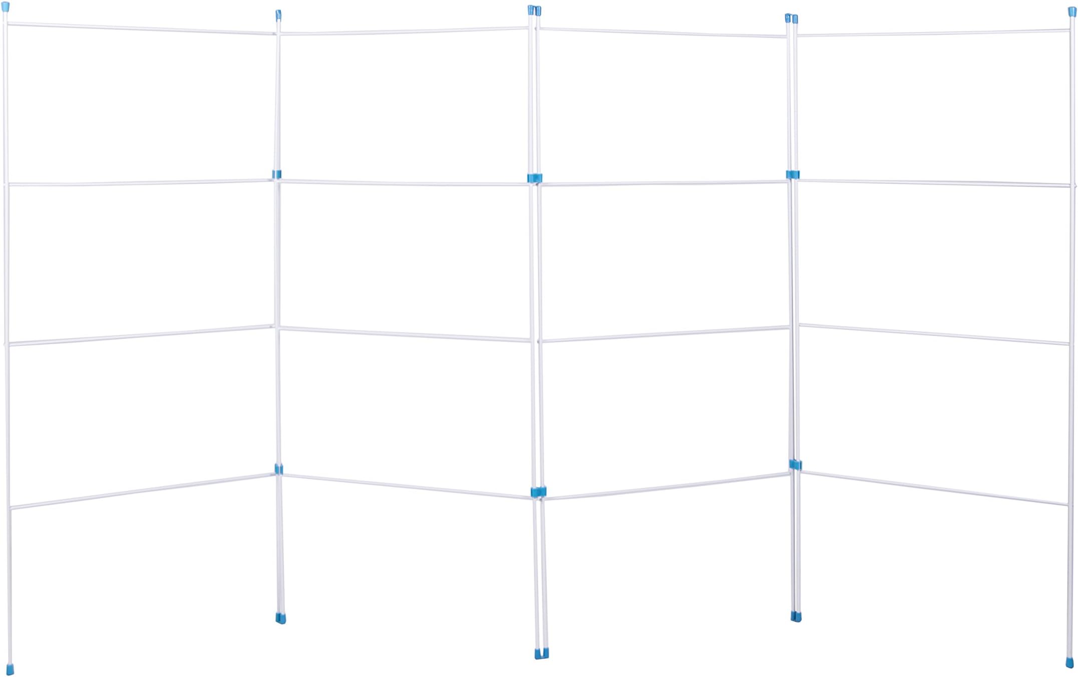 Home Vida Clothes Drying Rack - Foldable 4 Fold Airer with Drying Space, Foldable Design, Indoor/Outdoor Use, White