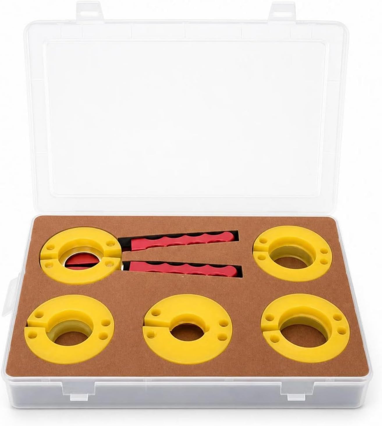 Kit de reparación de Bisel de Caja de Reloj con Anillos de Apertura y Estuche de Almacenamiento con bisagra para Servicio, Mantenimiento e inspección.