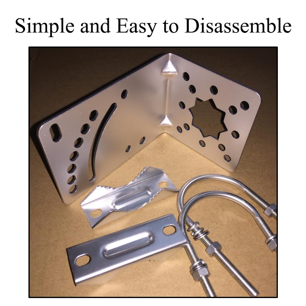 Lot de 3 supports de montage pour mât d'antenne, pont WiFi sans fil, support de montage mural extérieur pour toit, accessoires de matériel, kits de montage de poteau d'antenne