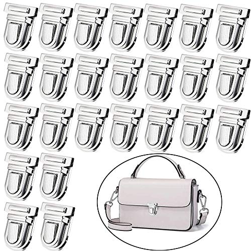 Xinlie Fermoir à Pression Attache Bouton Boucle Sac à Main en Fer Galvanisé Fermoir en Métal pour Création Réparation de Sac à Dos Sac Bandoulière Porte Monnaie Cartable Valise Coffret en Cuir(25 PCS)