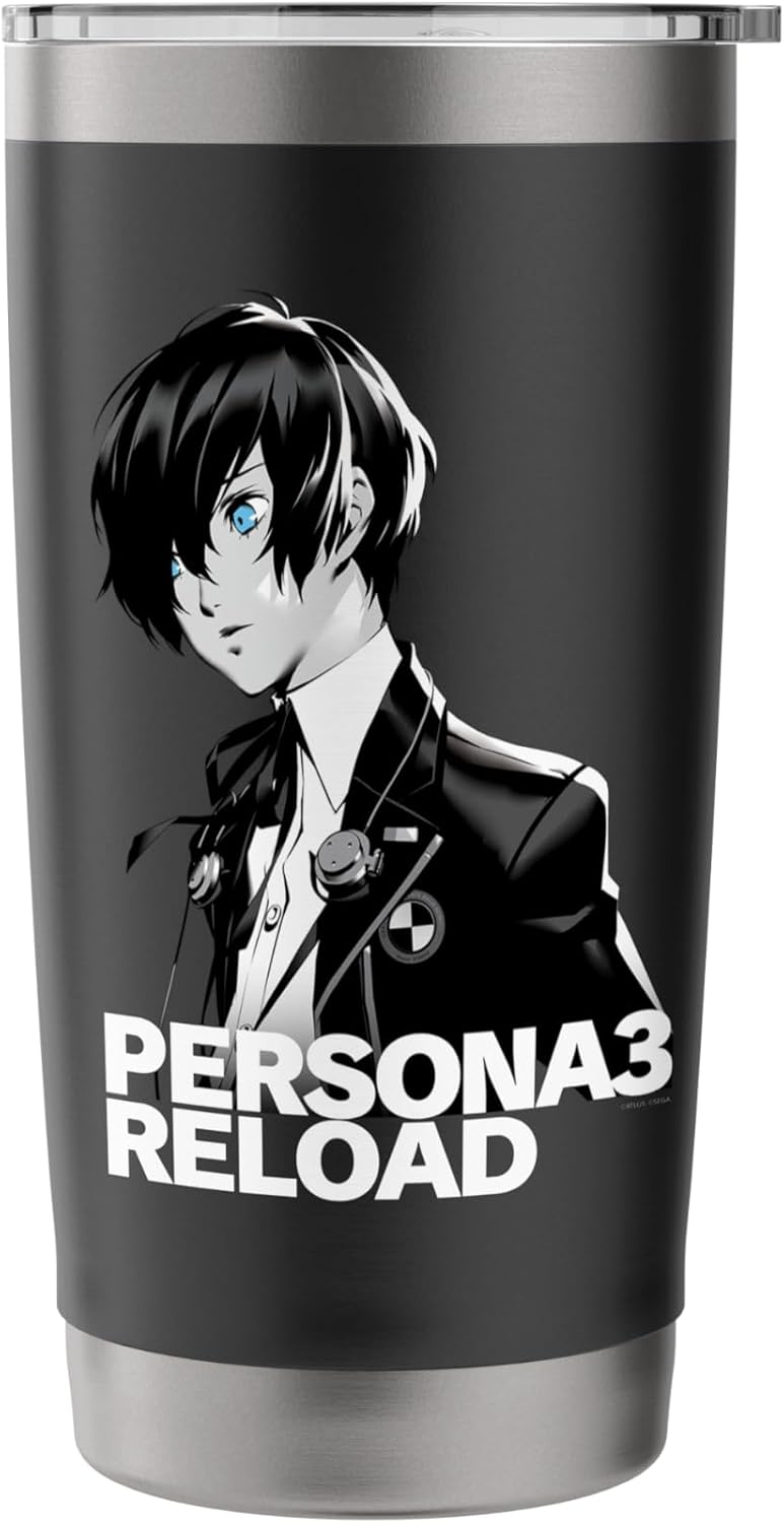 Persona 3 Reload Protagonist Status Screen image (Dk) ATLUS Stainless Steel Insulated Tumbler image 3
