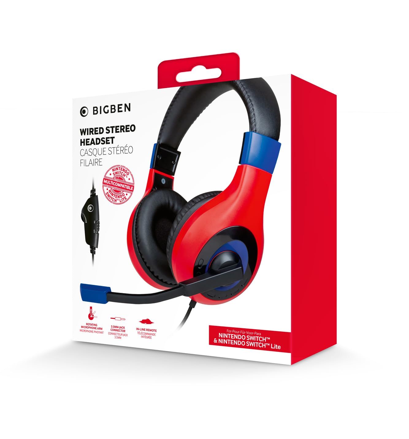 NACON Auriculares con Micrófono Wired Stereo Gaming Headset V1