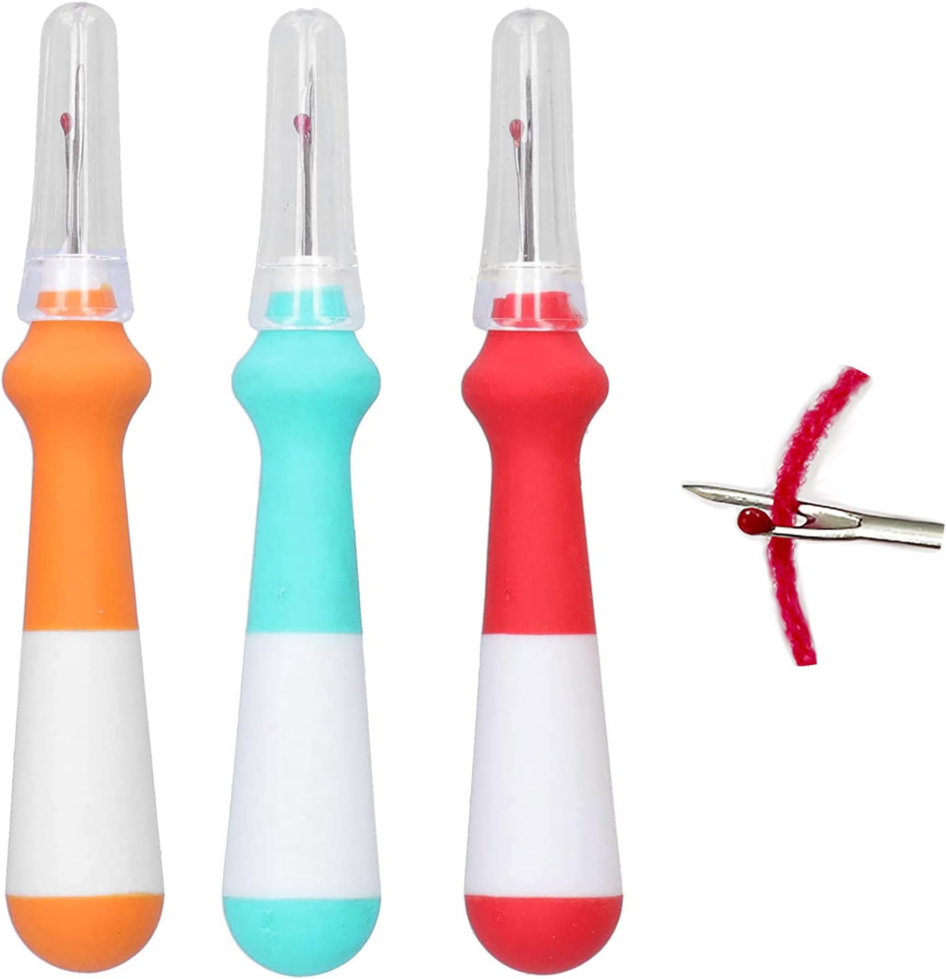 KASTWAVE 3 Pack Seam Ripper Unpicker Sewing Tool Stitch Unpicker with Ergonomic Handle, Sharp Seam Ripper Sewing Thread Removers for Quick Unpick Sewing