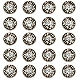 *1.Quantity: Contains 20 pcs. *2.Material: Alloy. High quality material, design beautiful appearance, strong and durable. *3.Size: The diameter of the button is 1.26*1.26 inch, the weight about is 8 g, and the color is ancient silver. *4.Suitable: Ea...