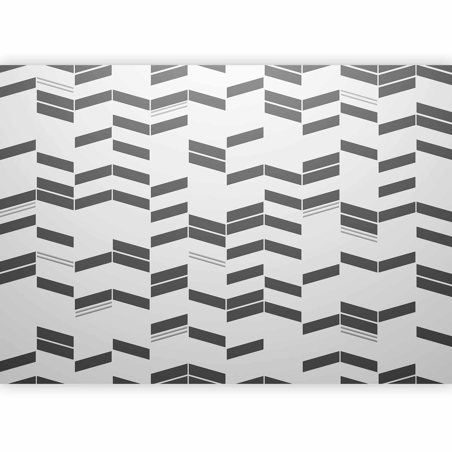 artgeist Wall Mural Abstract 154x110 in - Peel and Stick Self-Adhesive Wallpaper Removable Large Sticker Foil Wall Decor Print Picture Image Geometrical Black f-A-0918-a-a