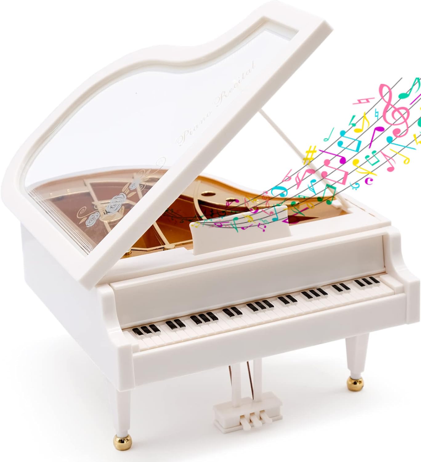 Esayeefo Boîte à Musique Piano Blanc, Boîte à Musique Piano Modèle, Mini Piano Décoration pour Mariages, Anniversaires et Cadeaux d'anniversaire, boîte à Musique Vintage Esayeefo Boîte à Musique Piano Blanc, Boîte à Musique Piano Modèle, Mini Piano Décoration pour Mariages, Anniversaires et Cadeaux d'anniversaire, boîte à Musique Vintage