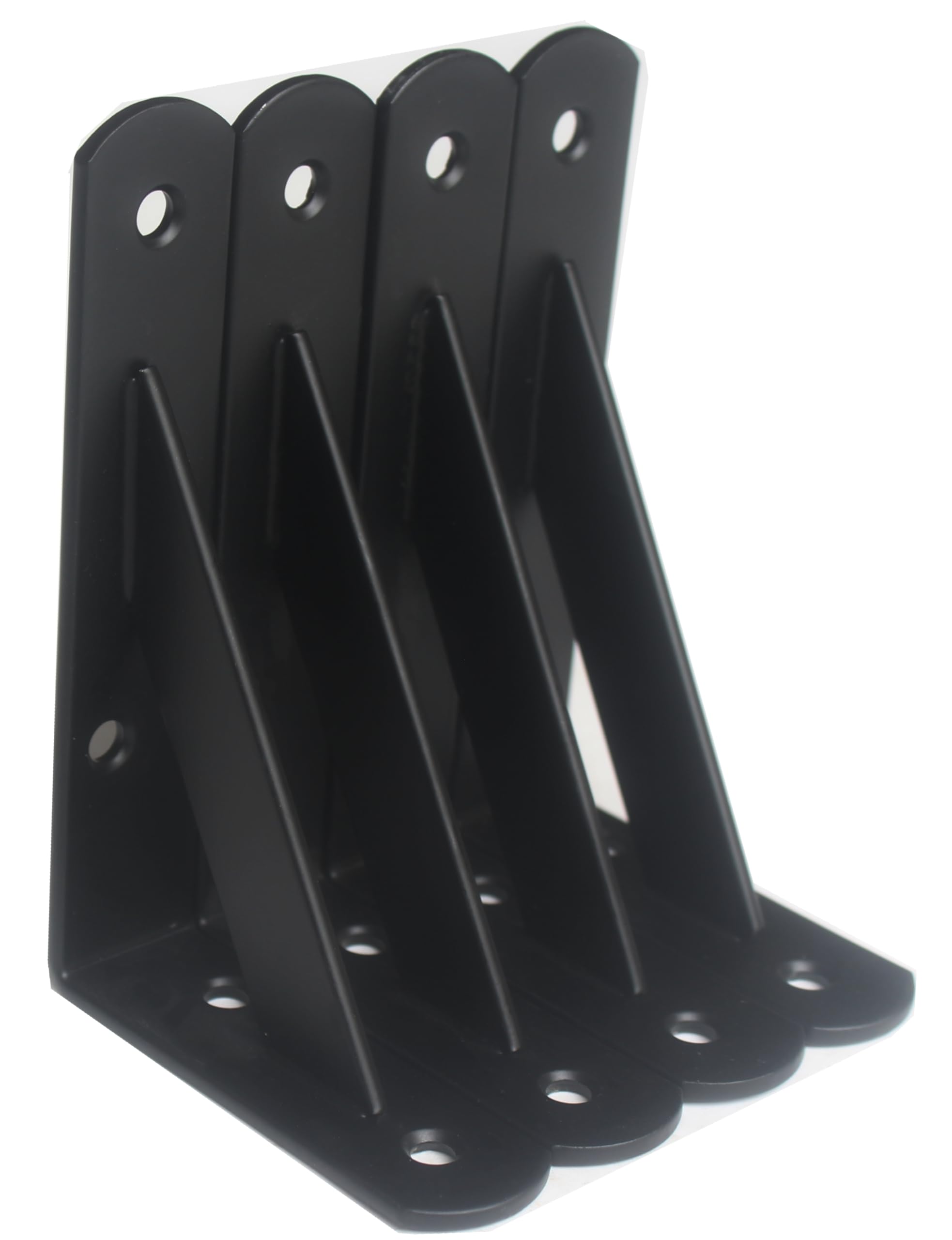 4 Pack L5 x H 3" Black Heavy Duty Shelf Brackets with Screws Metal Shelf Brackets Shelf Support Angle Brackets for Shelves L Brackets Heavy Duty Floating Shelf