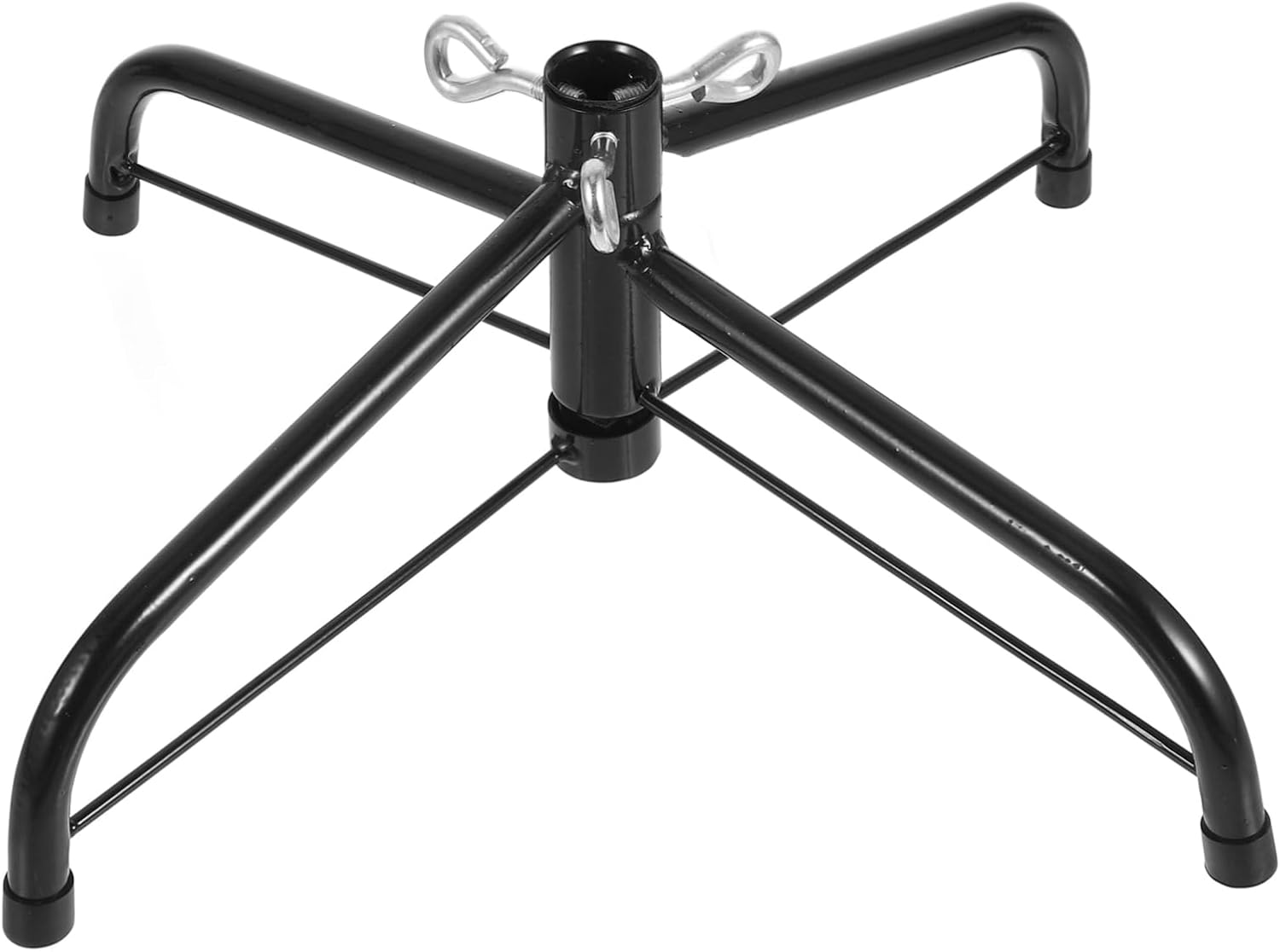 Happyyami Folding Metal Tree Stand for Artificial Christmas Tree 4 Foot Holder Base Easy Installation Blackish Green