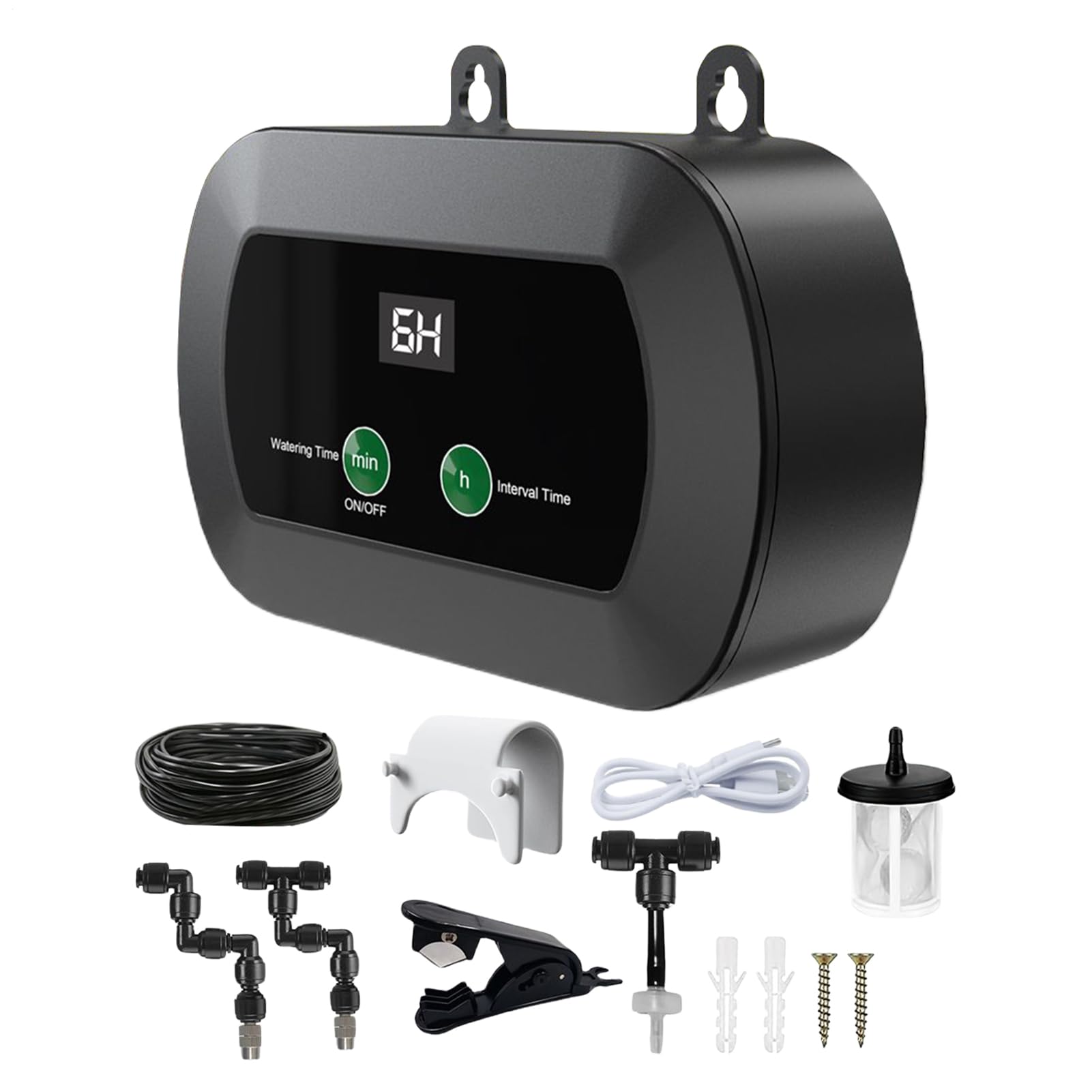 Umidificatore automatico per rettili, umidificatore automatico per rettili, con timer, ugelli nebulizzatori regolabili a 360 gradi, per anfibi, lucertola, rana, camaleonte | Timer Automatico per Nebulizzatore Rettili Per Terrari, Paguri, Camaleonti, Lucer
