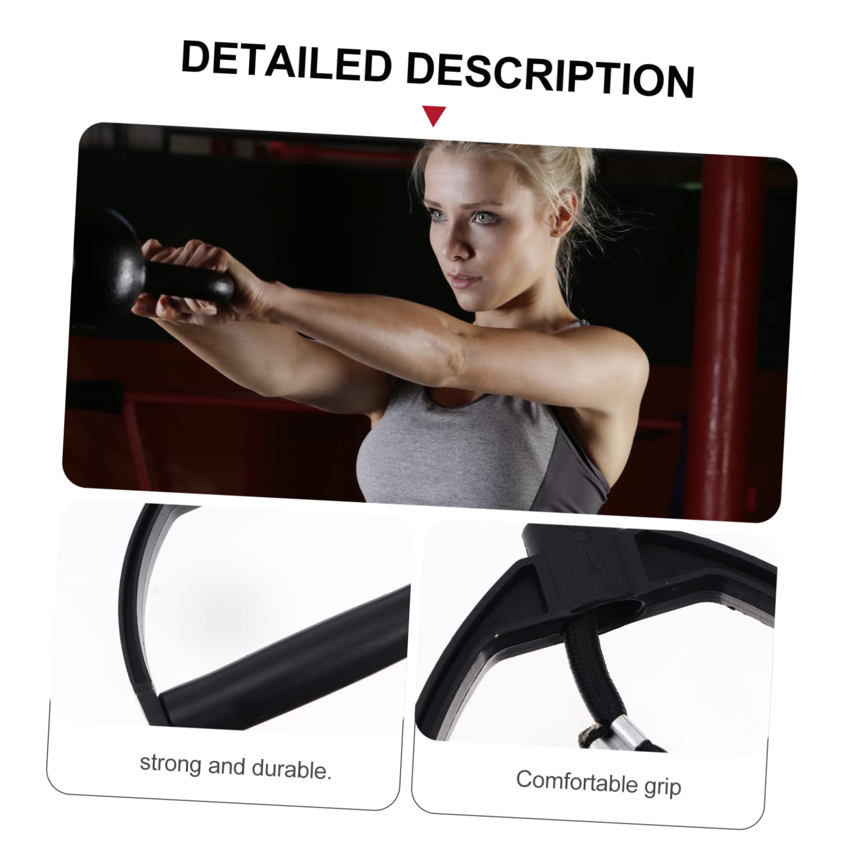 WHAMVOX 1pair Stepper Resistance Bands with Handle Ergonomic Exercise Ropes for Fitness Equipment Accessories Compact Design for Convenient Storage and Muscle Toning - Image 3