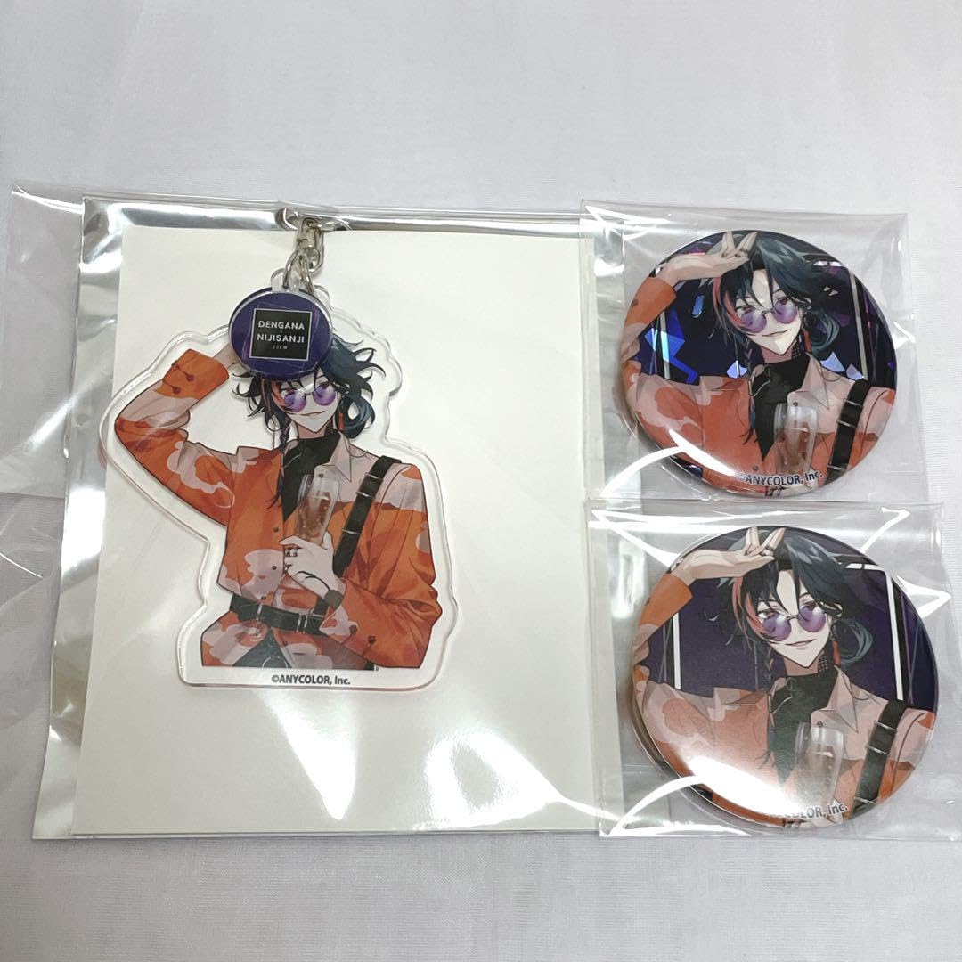 Amazon.co.jp: にじ さんじ 3SKM 魁星 串かつでんがな コラボ 缶バッジ  