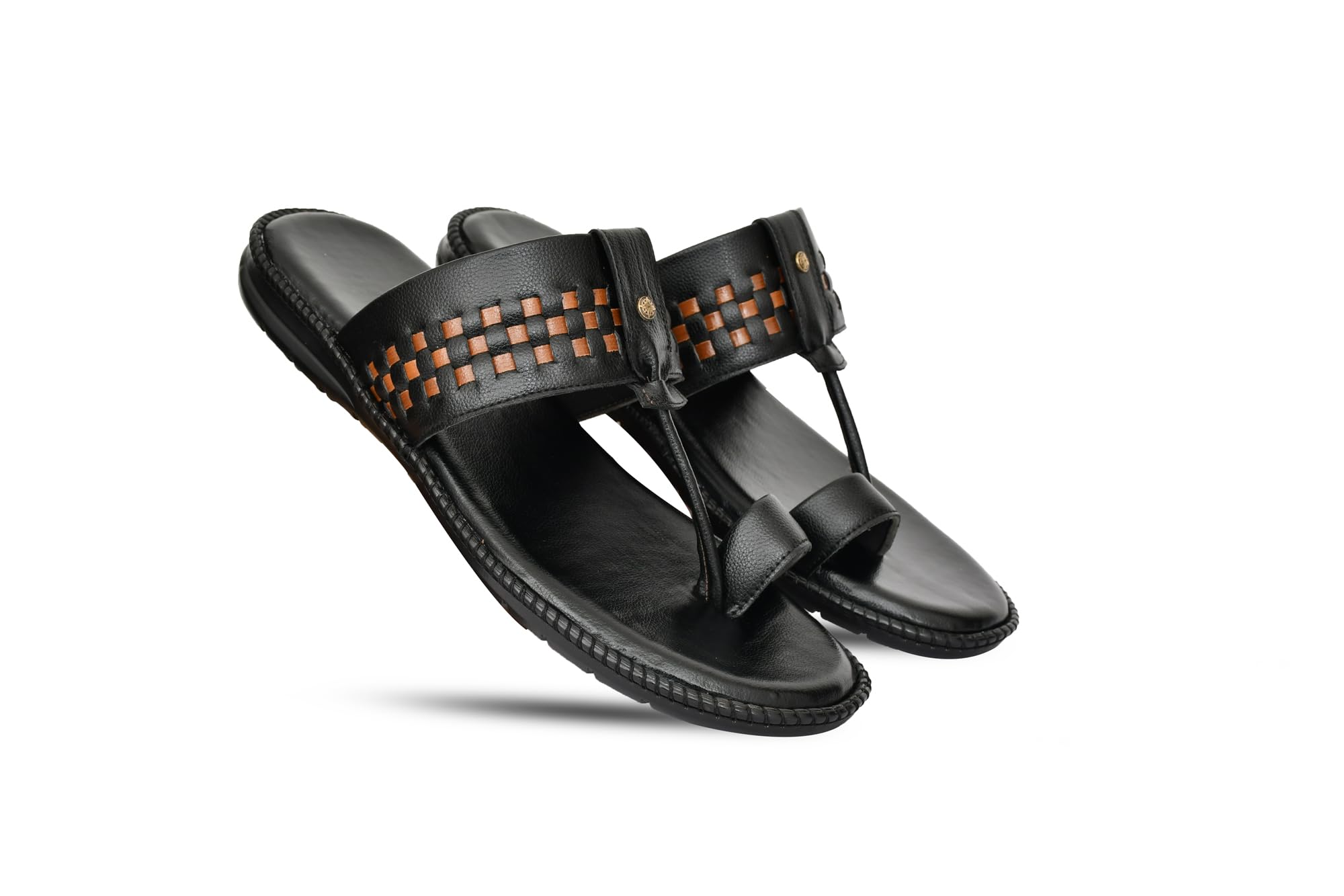 Synthetic Leather Latest Comfortable Slippers for Men | Lightweight Chappal-image-42