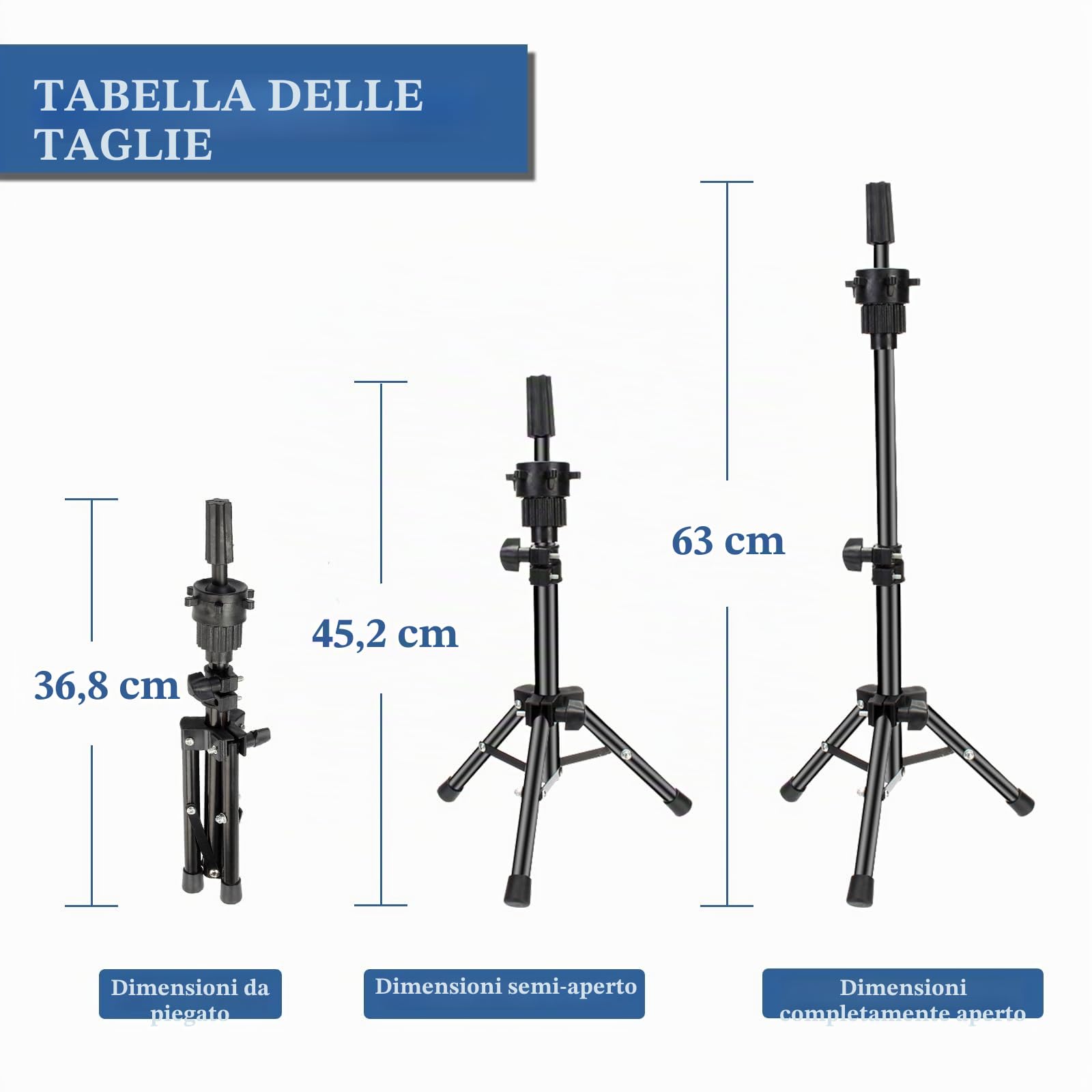 Anstar Supporto per Testa delle Bambole per Parrucchiere, Nero