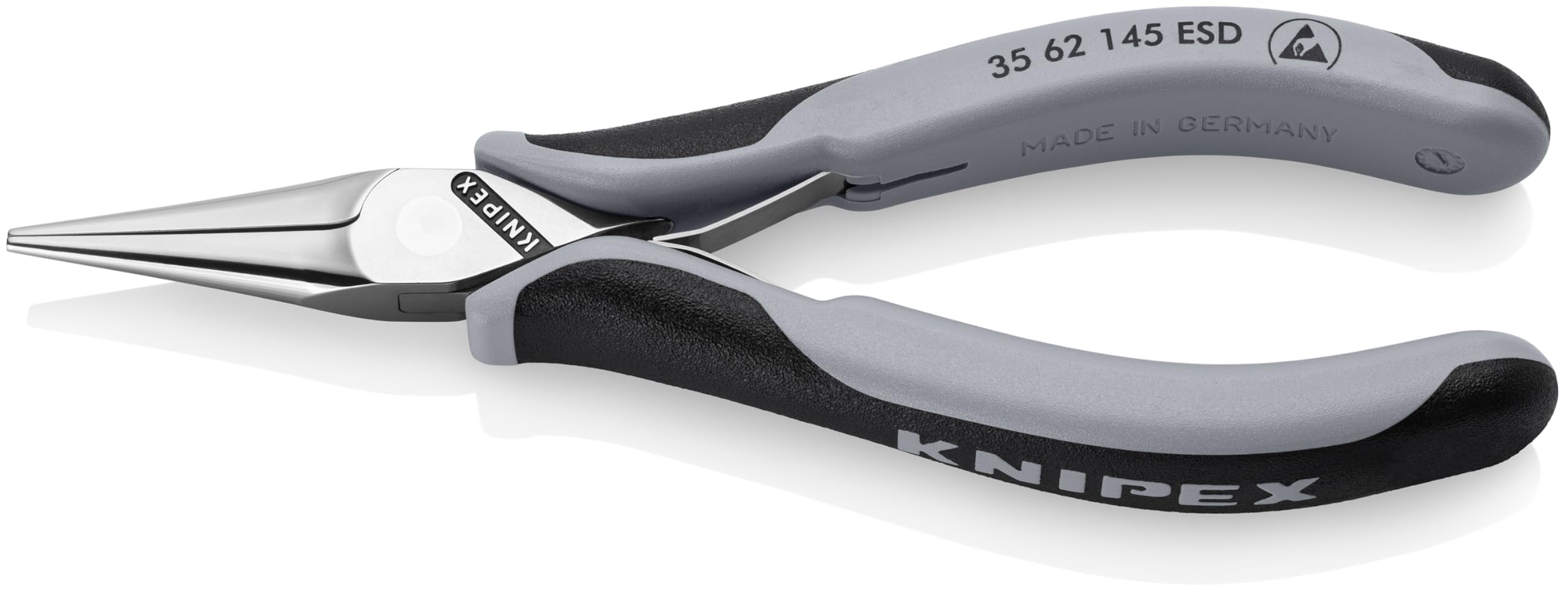 KNIPEX Tools 35 62 145 ESD Electronics - Alicates de punta media redonda, mangos ESD, 5-3/4 pulgadas