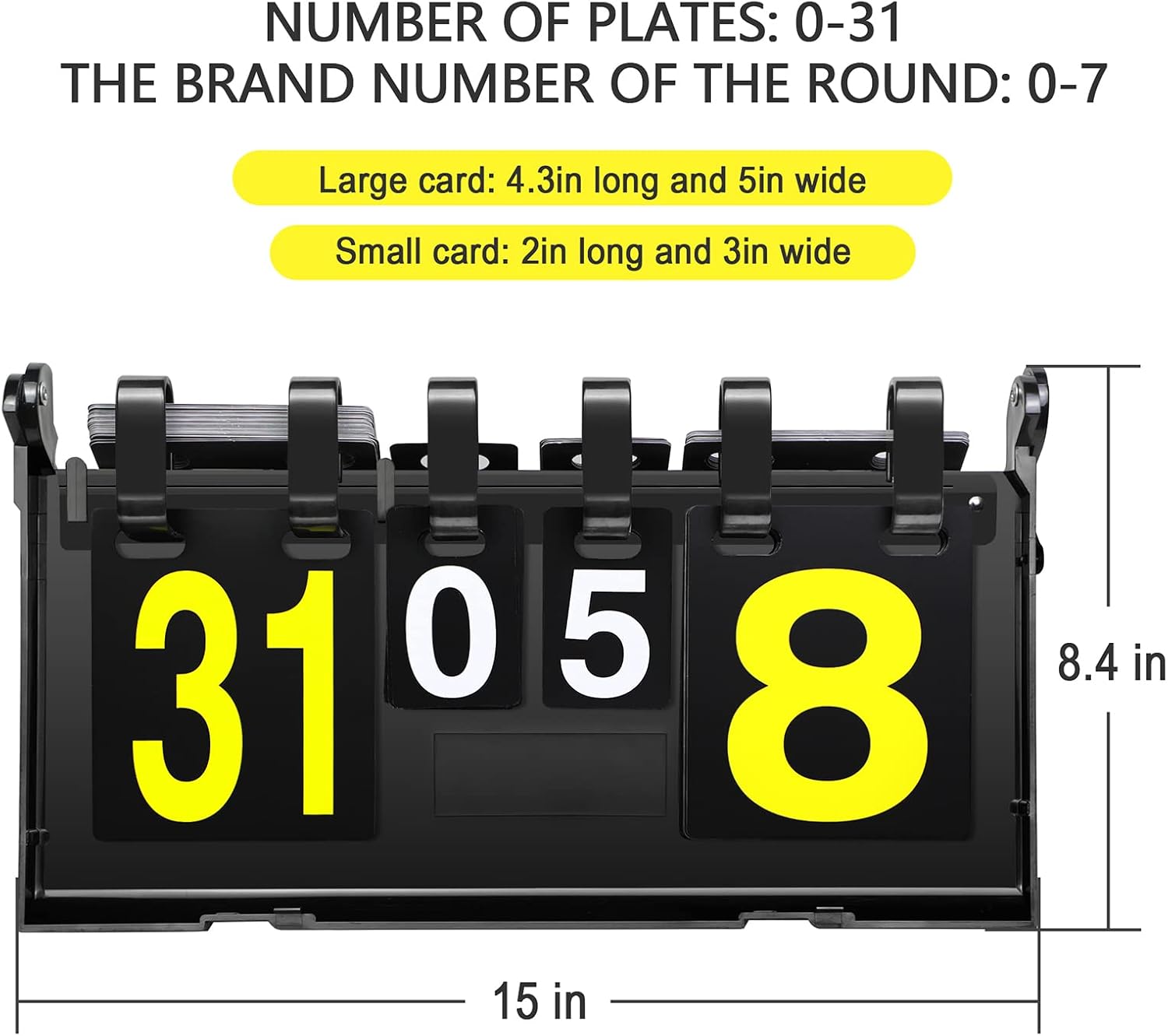 TOPOKO Scoreboard, Score Keeper, Score Flipper, Sport Scoreboard for Indoor & Outdoor Sports, Portable Scoreboard Flips up to 31