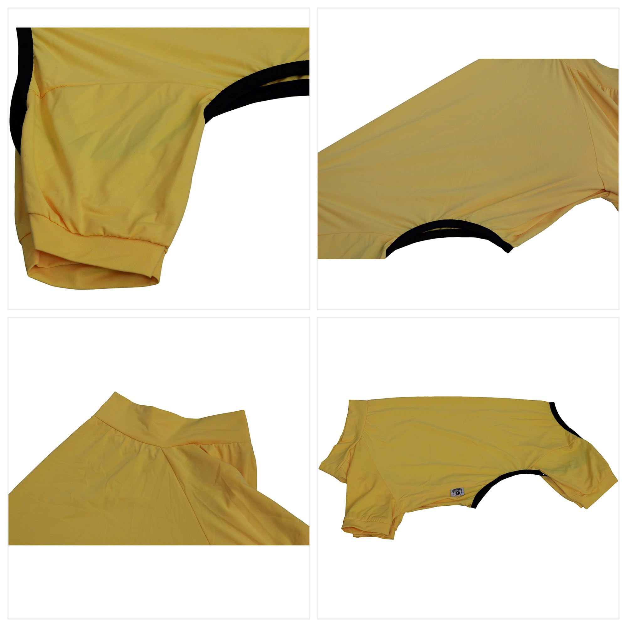 LoveLongLong Dog Jumpsuit with UV Protection and Quick-Dry Fabric for Spring Summer Pet Pajamas Yellow 3XL