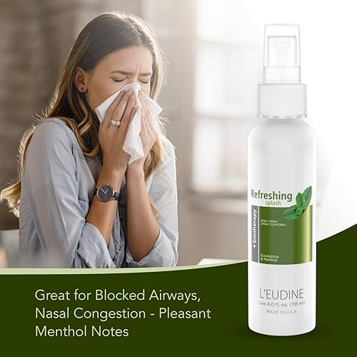 Miniatura 5 de L'EUDINE Refreshing Splash - Paquete de 3 ambientadores en aerosol  4 onzas líquidas, spray de eucalipto para cuerpo, ropa, ropa de cama, hogar,