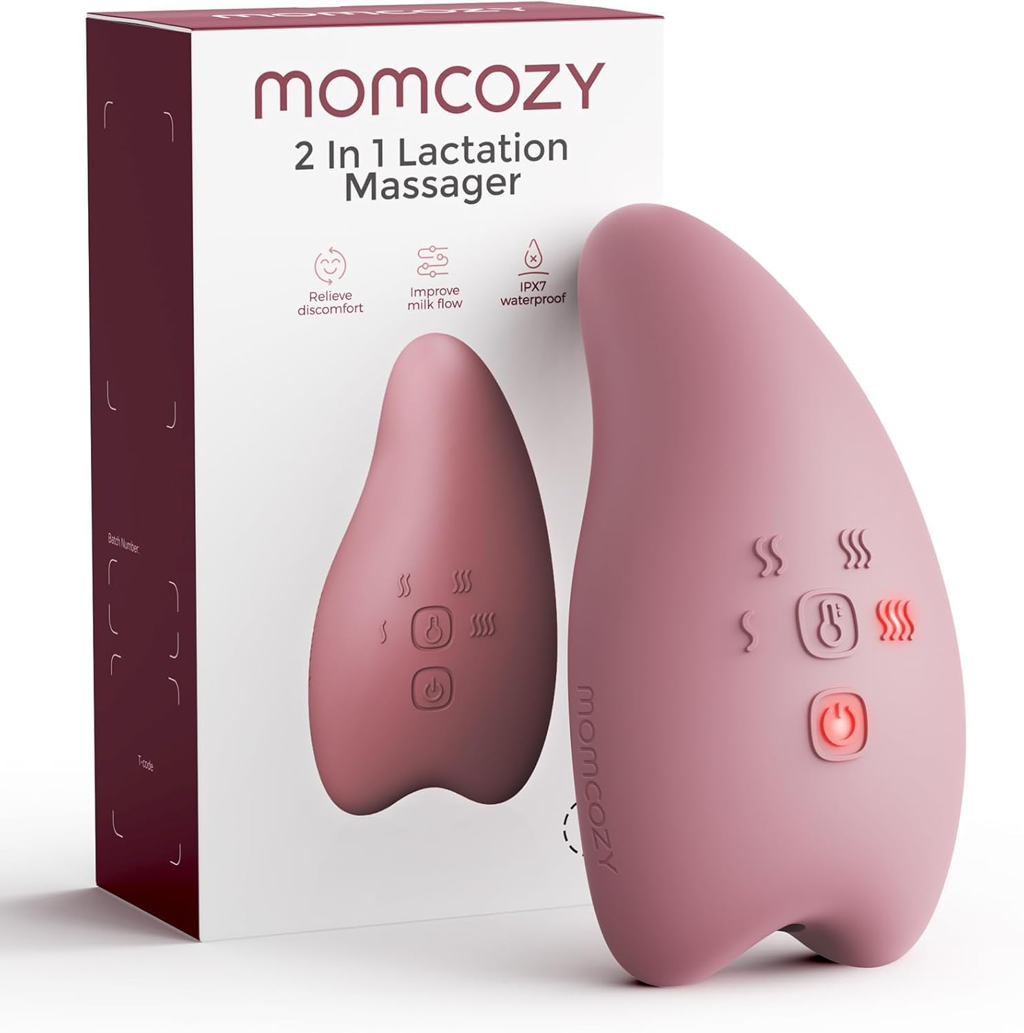 Momcozy A1Pro Stillmassagegerät – tiefe Vibration und schnelles Wärmen zur Linderung von Milchstau und für effizienteres Abpumpen. Mit Memory-Funktion und Schnellladung – ein praktisches Still-Essenti