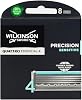 Wilkinson Sword Quattro Titanium Sensitive Refill Razor Blade Cartridges, 8 Count