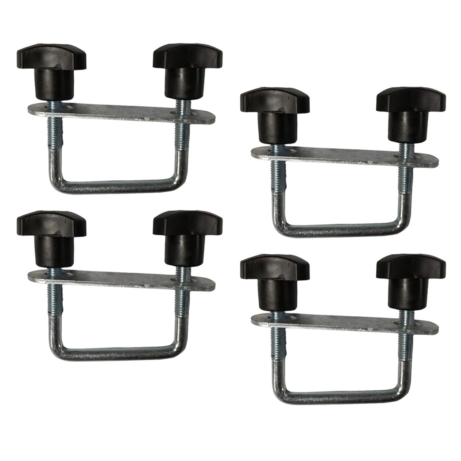 Milageto Lot de 4 Boulons en U pour Coffre de Toit, Fixations et Clips de Fixation, Attaches en Métal, Accessoires Haute Performance et Polyvalents pour Porte-Bagages de Toit, 9 Cm