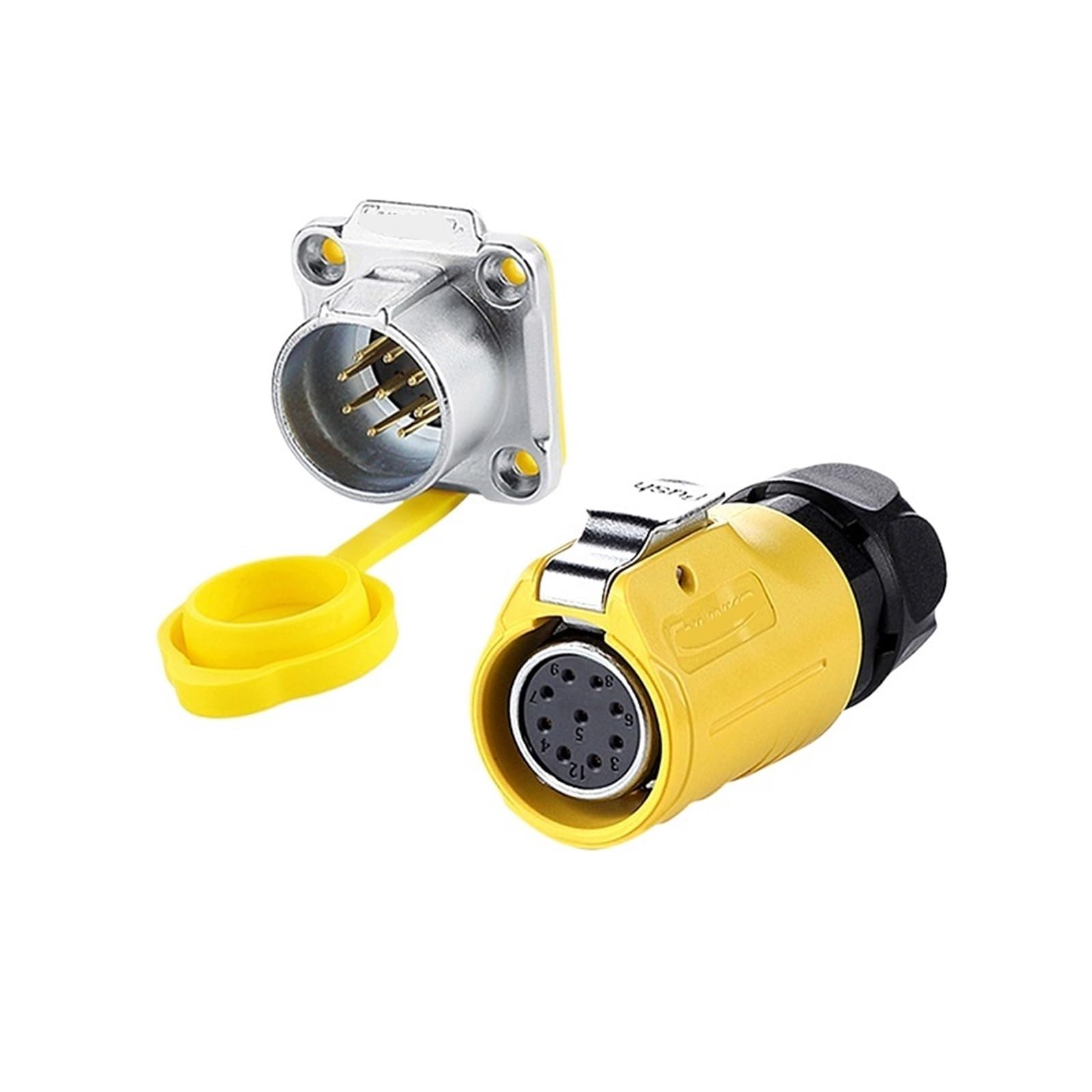 Conector de aviación LP20 de 9 pines instalación inversa macho hembra IP68