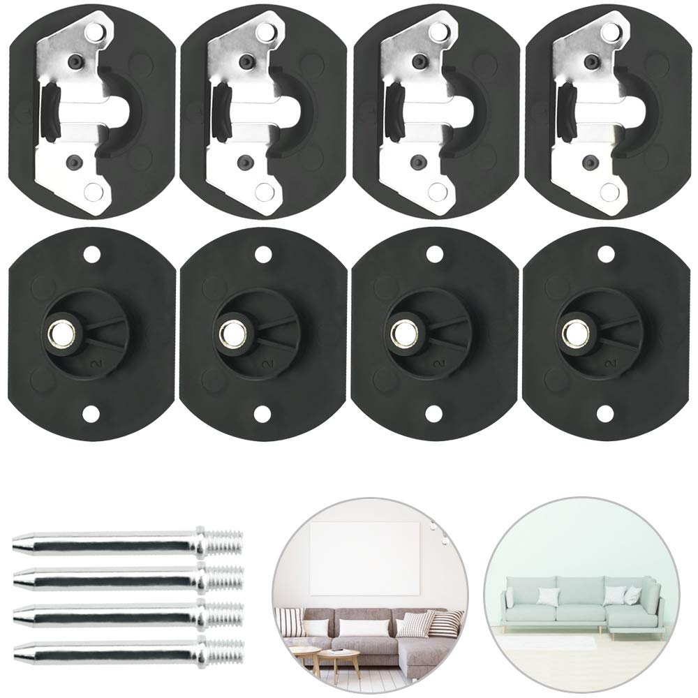 Buy GOLRISEN 4 Pairs Furniture Connectors, Black Sofa Connector