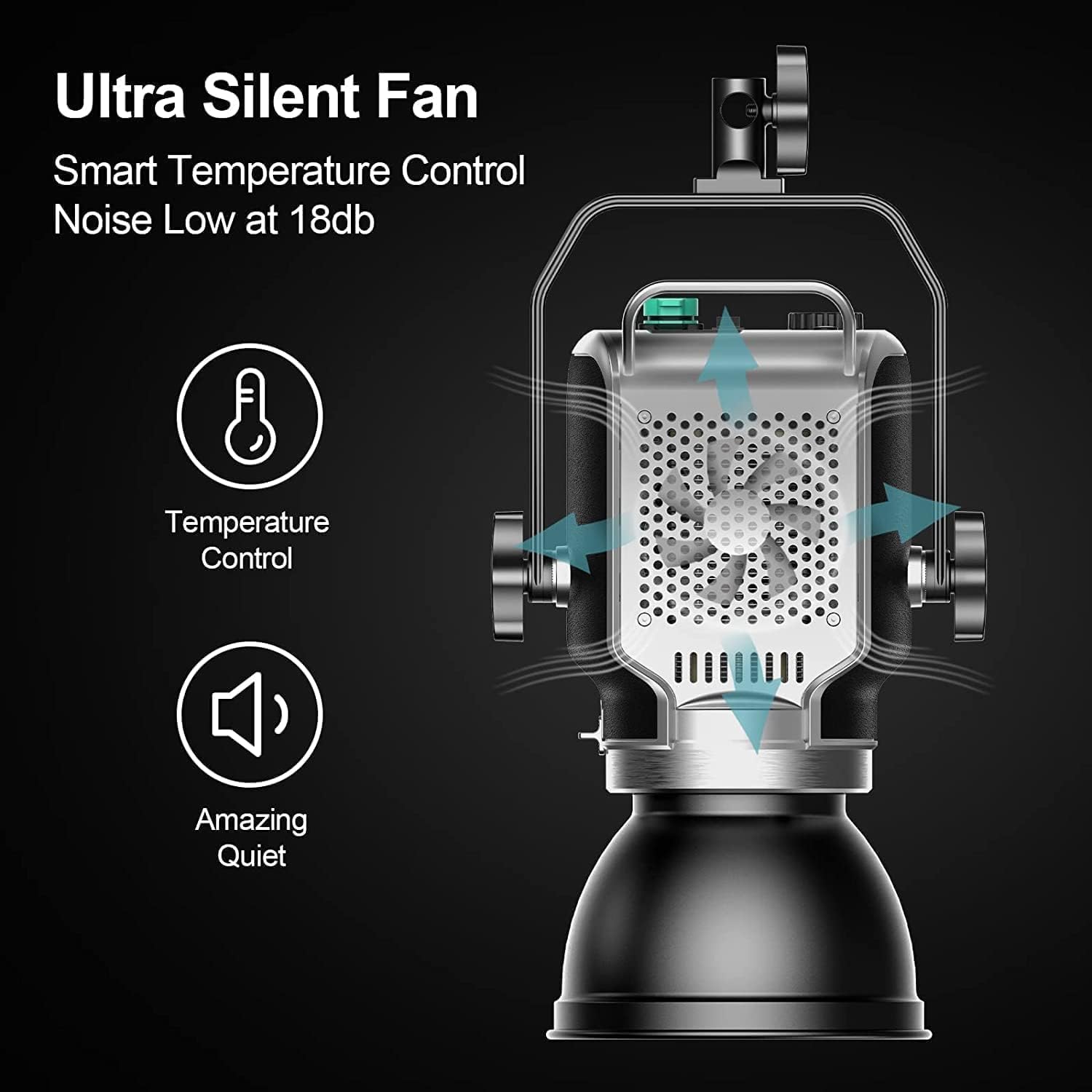 GVM 200W Lampada video LED con scatola luminosa lanterna kit di illuminazione studio fotografico SD200D con controllo Bluetooth/DMX, 93000lux a 0,5 m, illuminazione continua bicolore 3200K-5 600K per