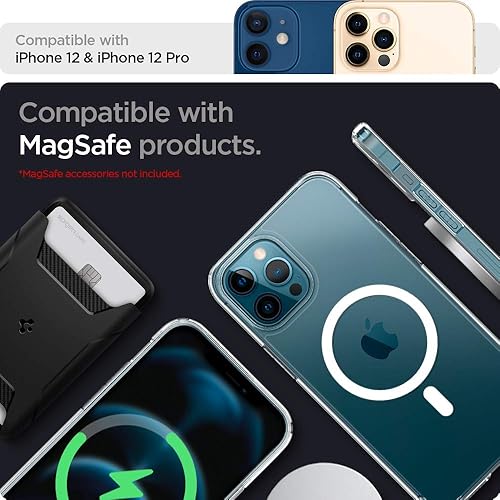 Miniatura 3 de Spigen Funda para iPhone 12 Pro y iPhone 12, Ultra Hybrid MagFit antiamarilleo compatible con Magsafe - Transparente