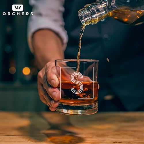 Miniatura 4 de Juego de 4 vasos escoceses personalizados de alta calidad, posavasos, caja de piedra, regalo para papá, día del padre, monograma con inicial S,