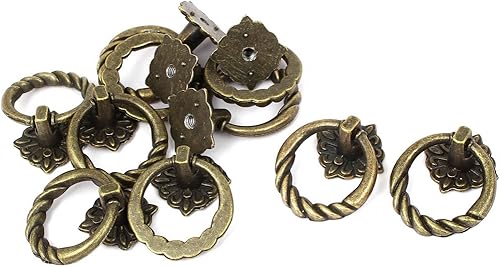 uxcell Pomo de metal para muebles, 10 unidades