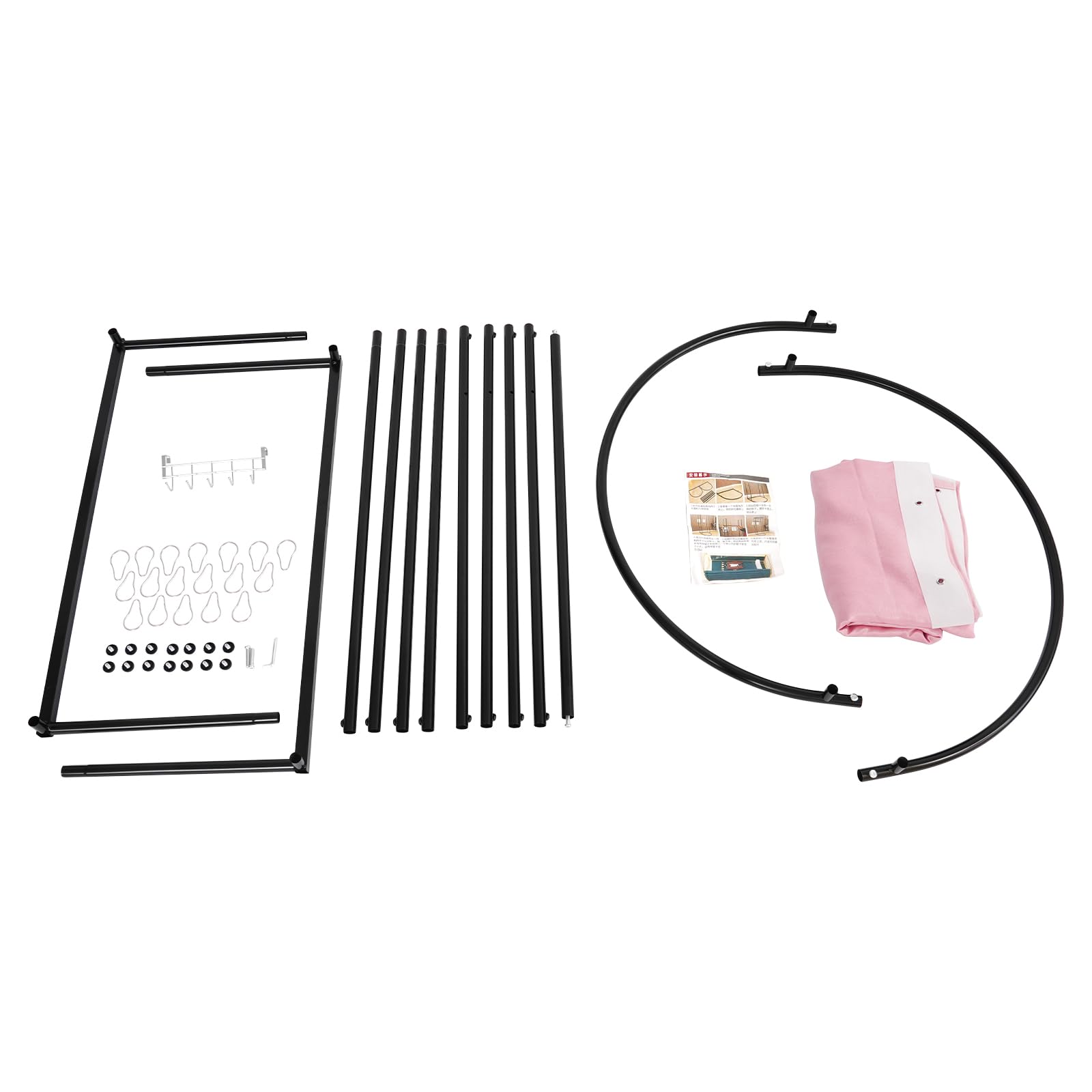 Sala di prova di abbigliamento rosa, spogliatoio, per centri commerciali, mostre, negozi di lavanderia, negozi di abbigliamento, 100 x 95 x 200 cm