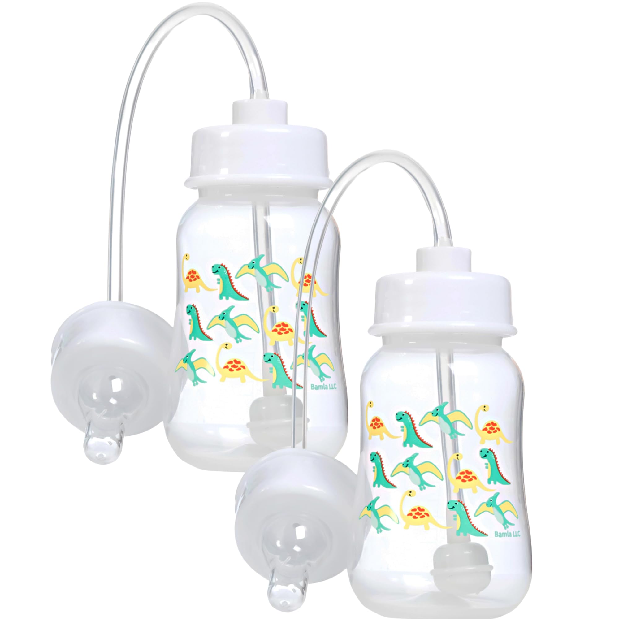 Hands-Free Baby BottleHands Free - Anti-Colic Self Feeding System 4 oz (2 Pack - Dinosaur)