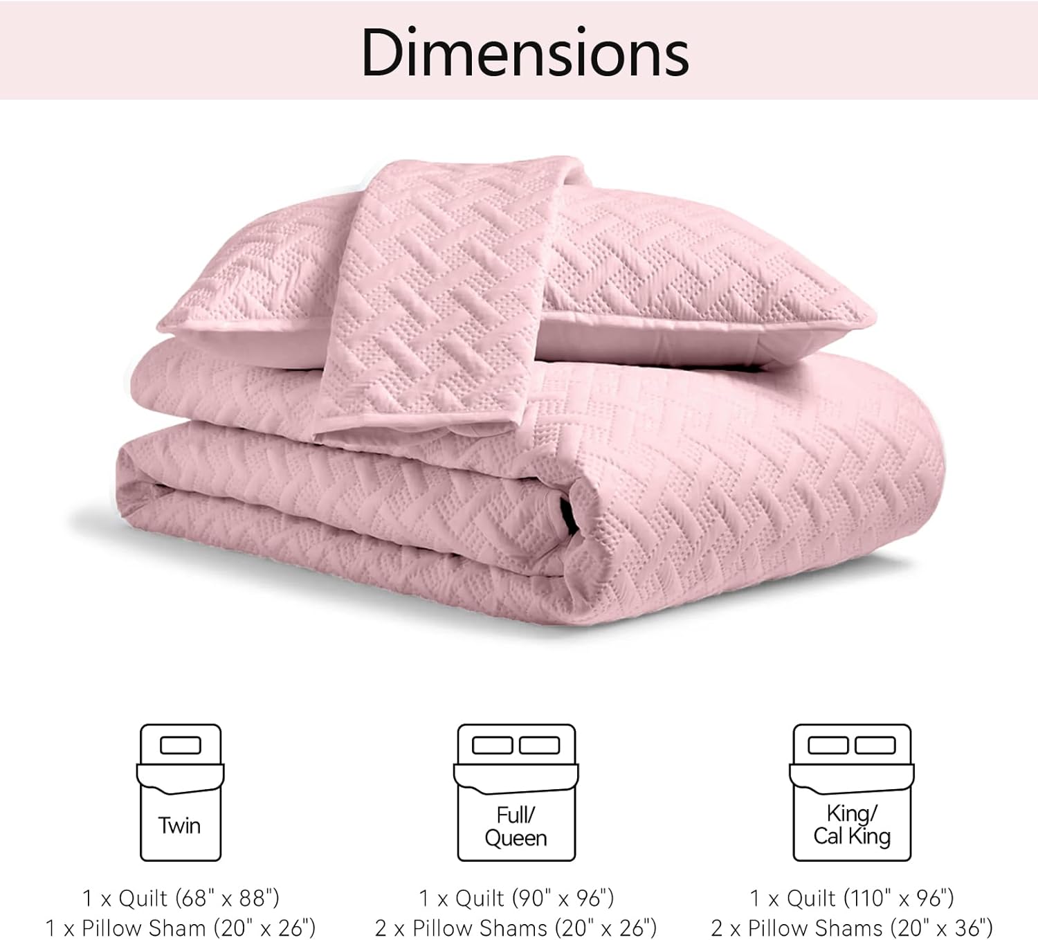 FLYMME Queen Quilt Bedding Set Pink Lightweight Bedspreads Full Size,Soft Microfiber Bed Coverlet for All Season (1 Quilt, 2 Shams) - Image 7